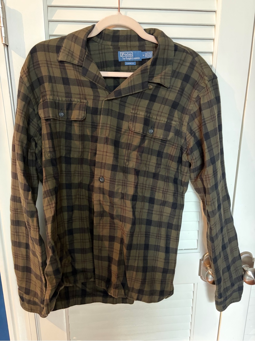 Polo by Ralph Lauren Olive Plaid Flannel Button-Down Shirt
